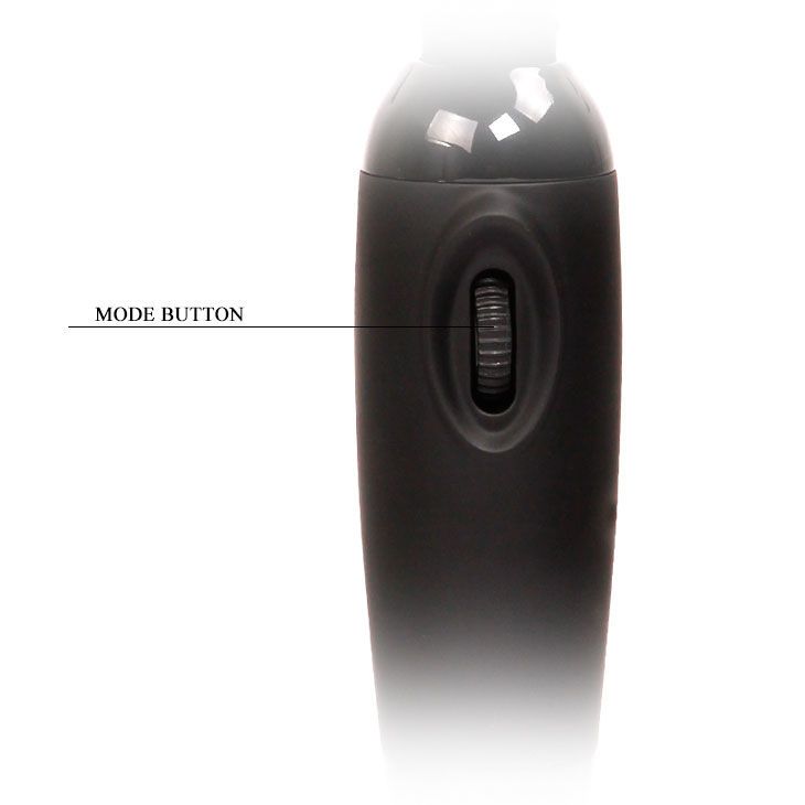 vibrador masajeador negro de la marca baile, foto detalle del regulador de intensidad, de venta en el sex shop online de santu