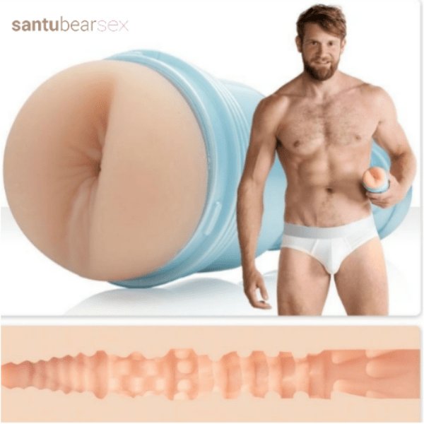 masturbador colby keller ano fleshjack imagen del masturbador y de él sujetandolo, de venta en el sexshop online de santu