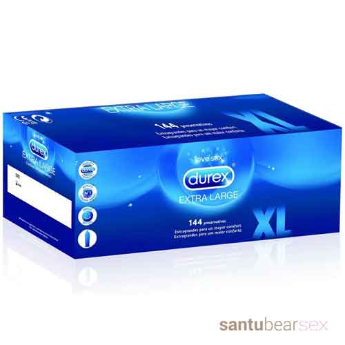 preservativos durex natural xl caja de 144 unidades imagen del contenido con los condones XL, de venta en el sex shop de santu